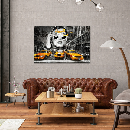 Aluart schilderij 'Bass dreams taxi in New York