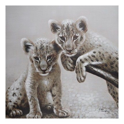 Canvas schilderij Co Co Maison 'de twee welpjes'