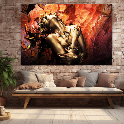 Aluart schilderij 'Golden Jewellery Woman'