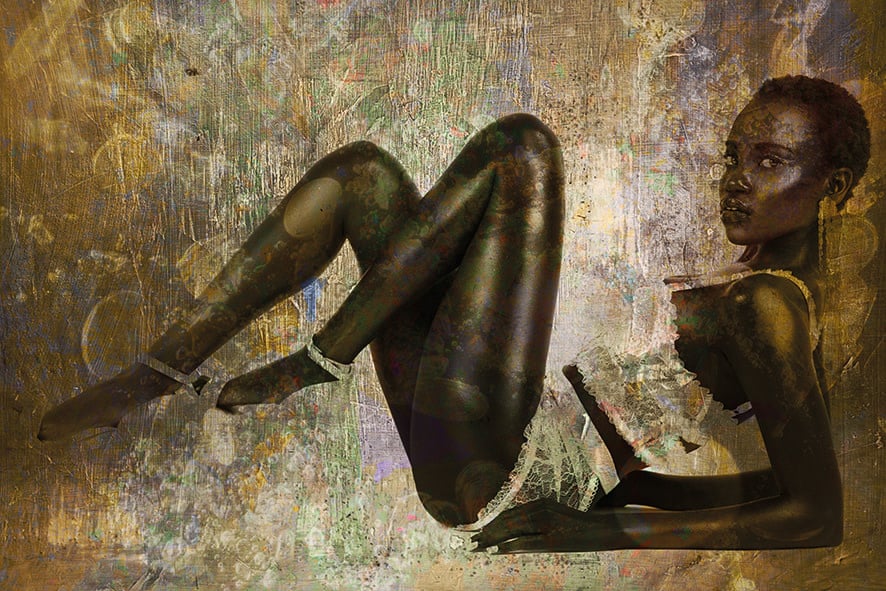 Schilderij 'Diamond African Woman'