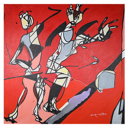 Canvas schilderij 'Moderne Kunst'