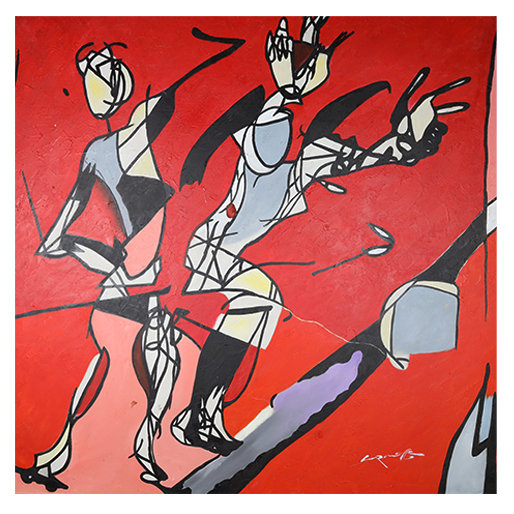Canvas schilderij 'Moderne Kunst'