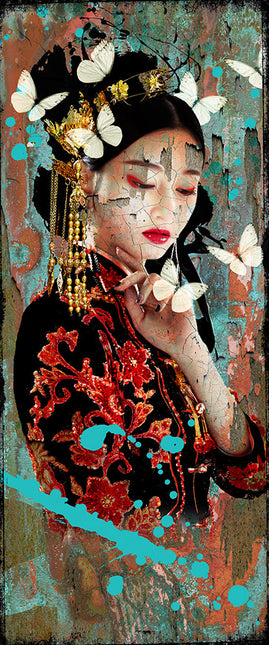 Leather dibond 'Geisha VI'