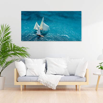 Aluart schilderij 'Croisement blue'