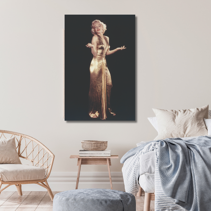 Aluart schilderij 'Marilyn Monroe golden dress'