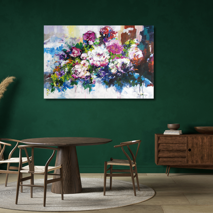 Aluart schilderij 'Kleurrijke bloemen'