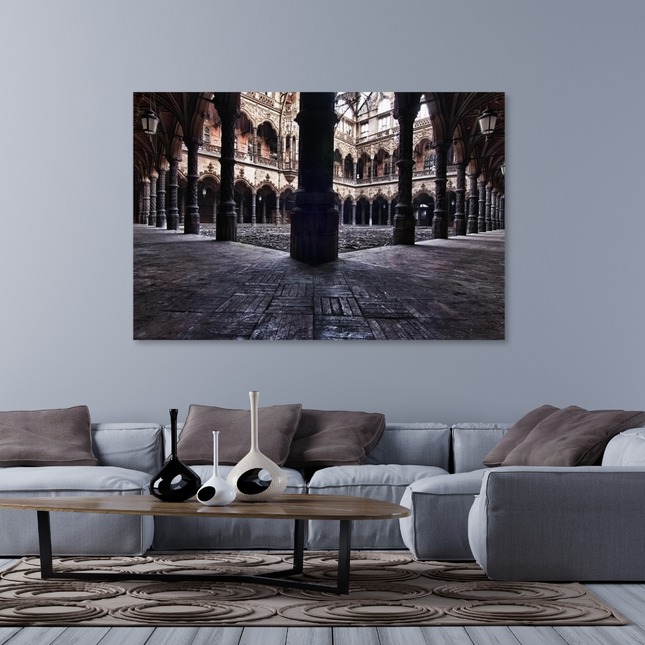 Aluart schilderij 'Binnenplaats'