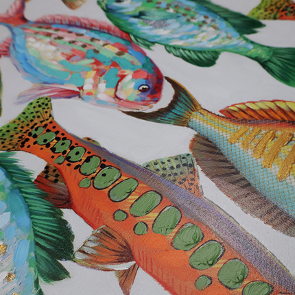 Canvas schilderij 'Sea animals'