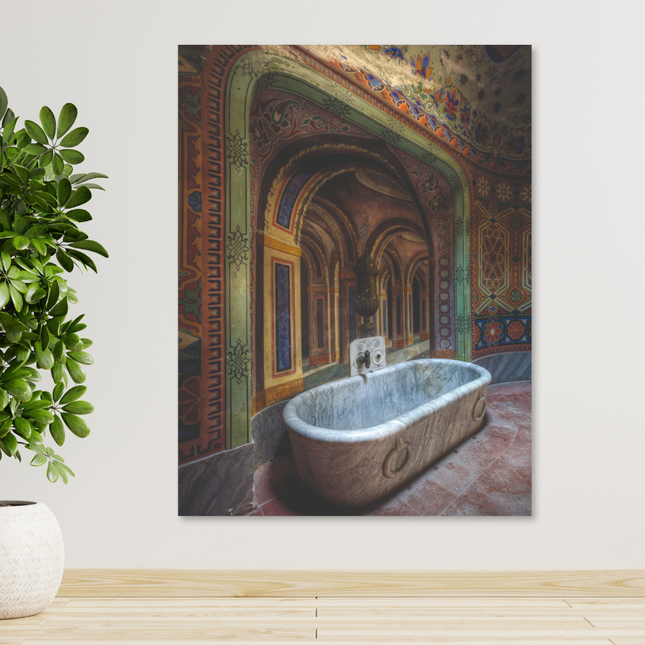 Aluart schilderij 'Badkamer in verlaten kasteel'