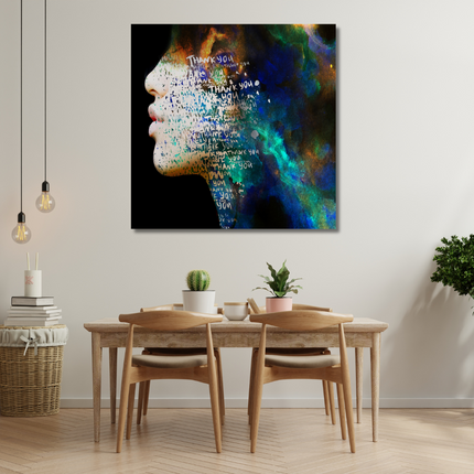 Aluart schilderij 'Thank you'