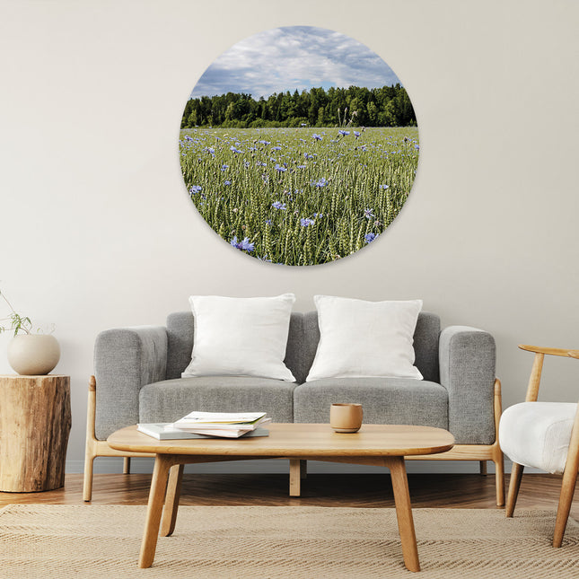 Aluart schilderij 'Bloemen In Een Weiland'