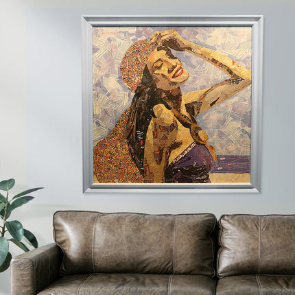 Ingelijste poster 'Woman living the beachlife'