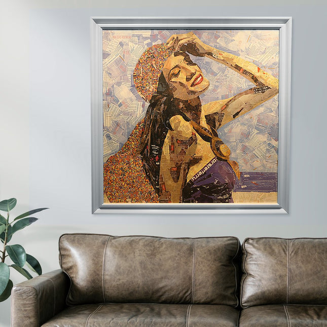 Ingelijste poster 'Woman living the beachlife'