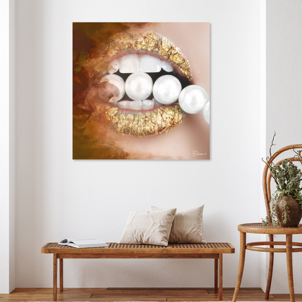 Aluart schilderij 'Golden Kiss'