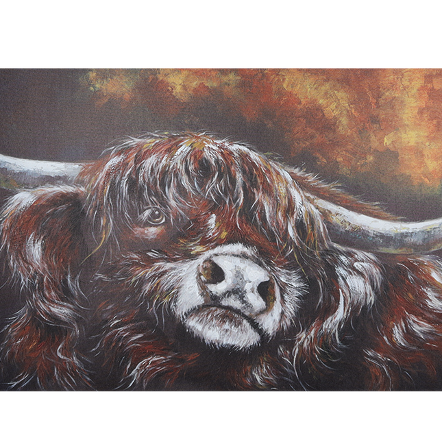 Canvas schilderij 'Schotse hooglander'