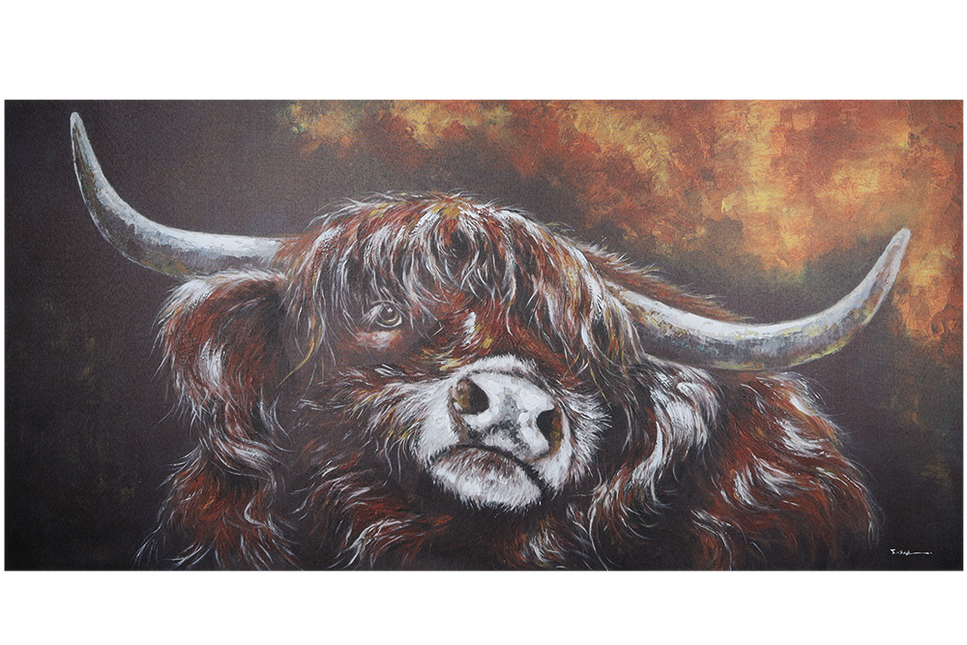 Canvas schilderij 'Schotse hooglander'