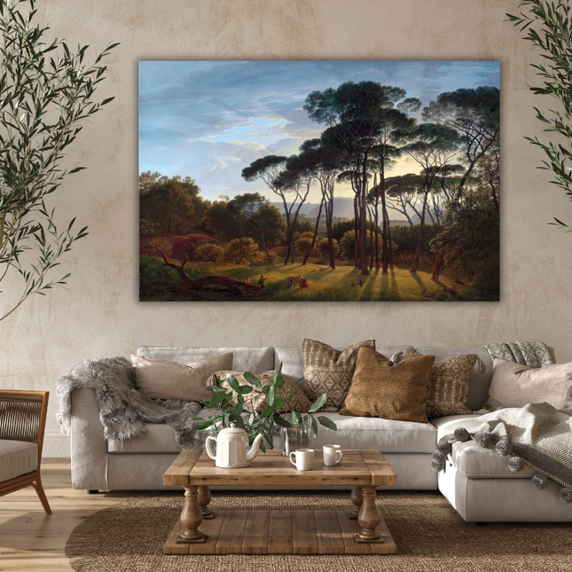 Aluart kunstwerk 'Hendrik Voogd - Italiaans landschap'