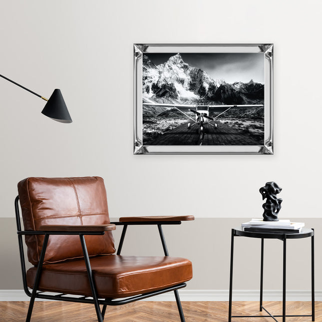 Ingelijste poster 'James Dean airplane'