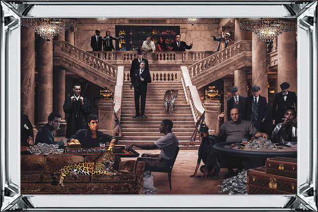 Ingelijste poster 'The gangsters in paradise'