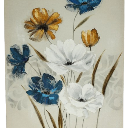 Canvas schilderij 'De bloemen'