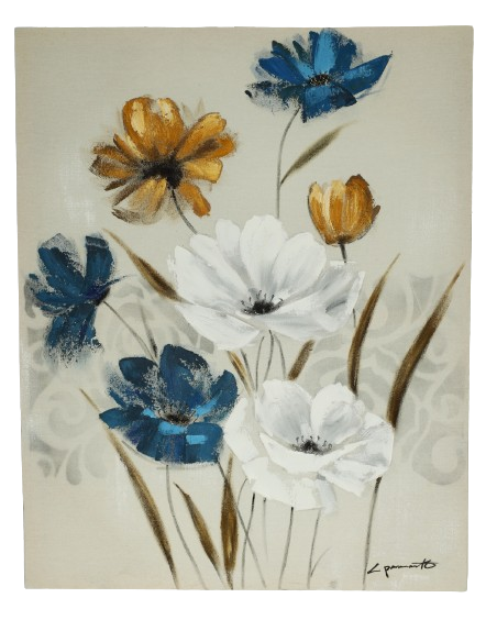 Canvas schilderij 'De bloemen'