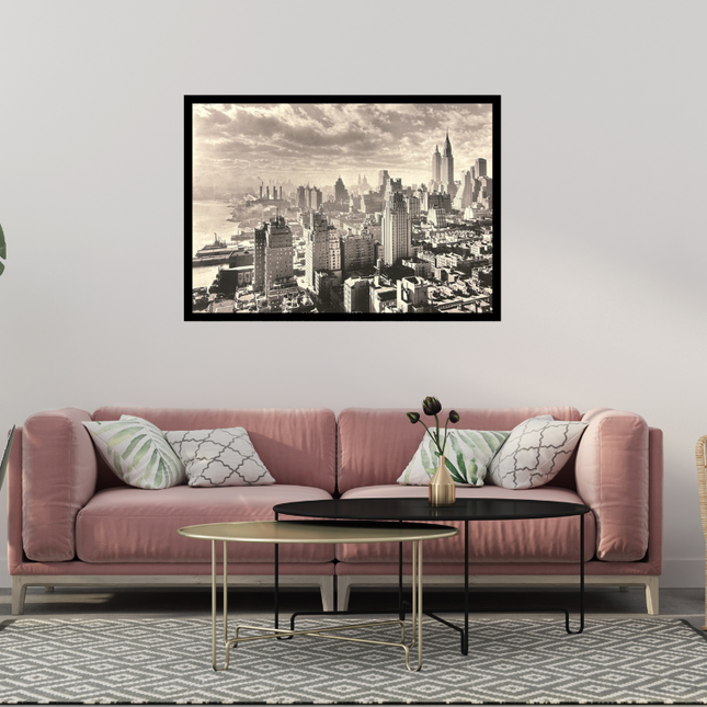 ingelijste poster 'New York city jaren 1930'