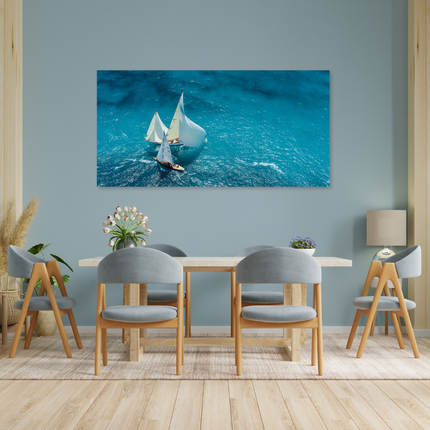 Aluart schilderij 'Croisement blue'