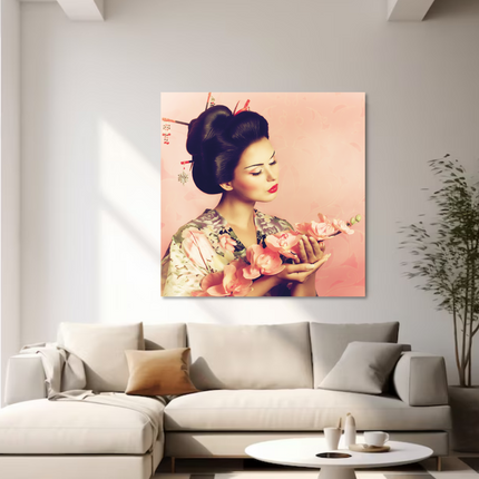 Aluart Schilderij 'Japanse Geisha Vrouw'