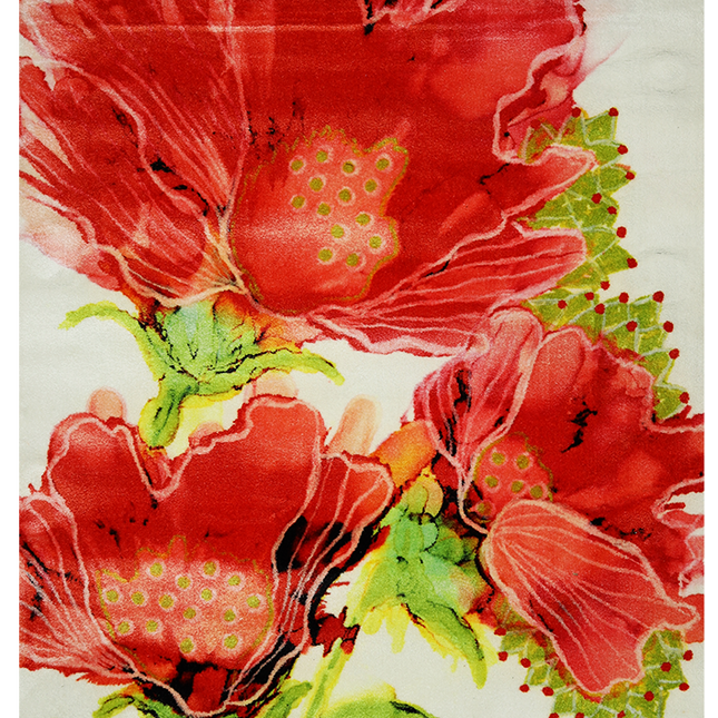 Mondiart vloerkleed 'Three flowers'
