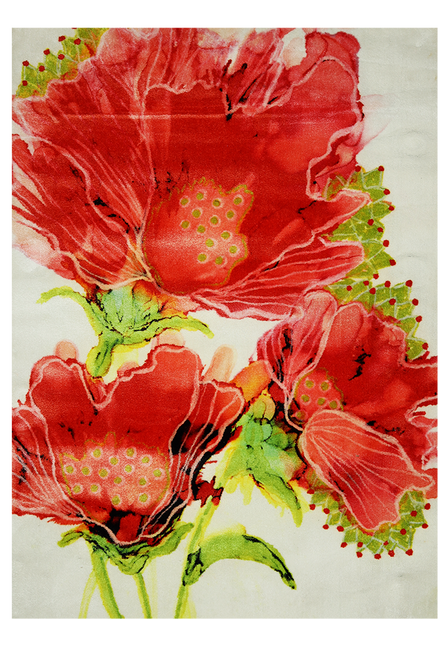 Vloerkleed 'Three flowers'