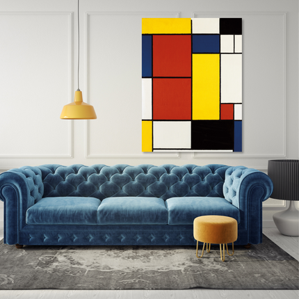Aluart schilderij 'Abstracte vlakken - Piet Mondriaan'