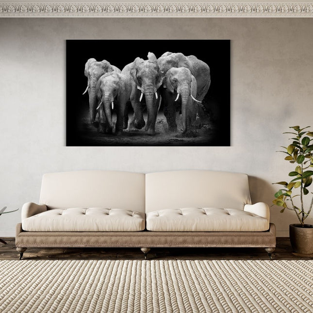 Aluart schilderij 'The Elephants Group'