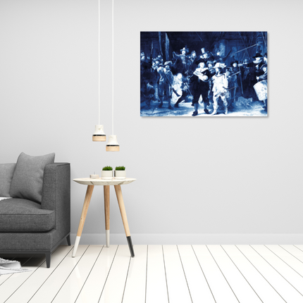 Aluart schilderij 'De Nachtwacht delfstblauw'