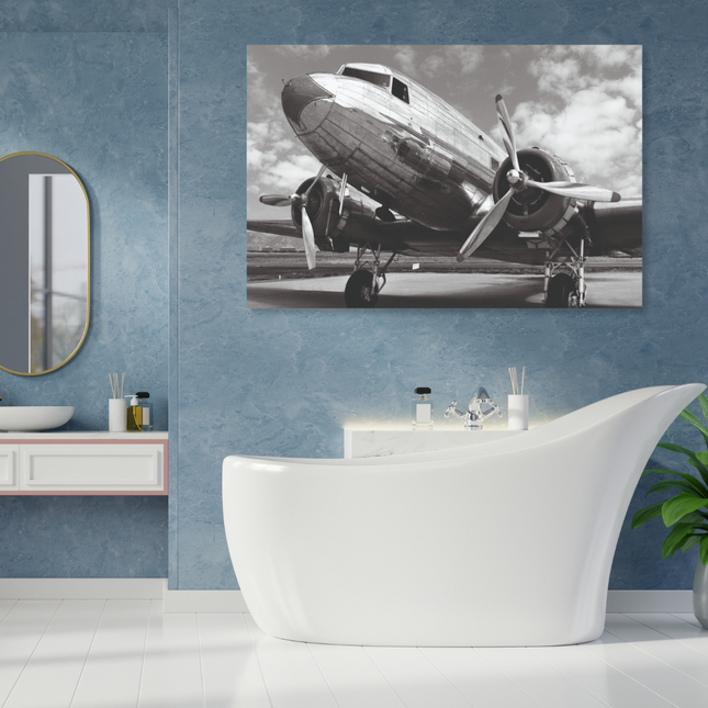 Aluart schilderij 'DC-3 in airfield'