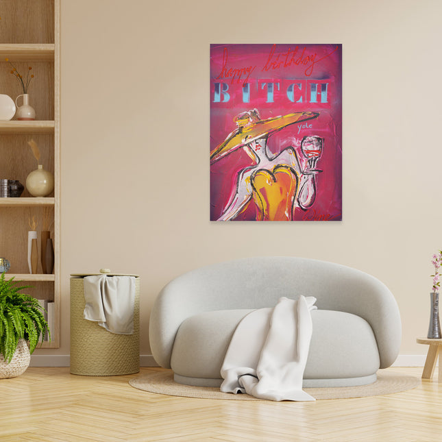 Graffiti art 'Birthday women'