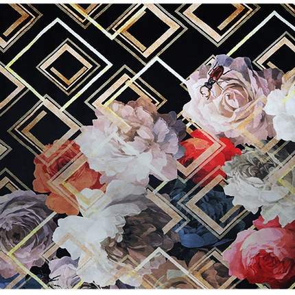 Vloerkleed 'Flowers print'
