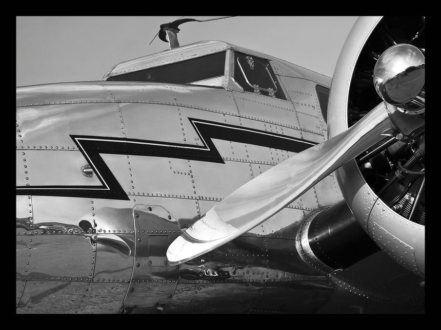 Ingelijste poster 'Vliegtuig propellor'