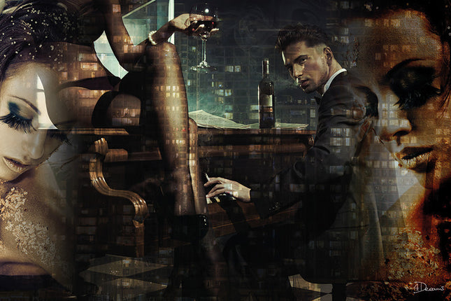 Aluart schilderij 'Piano Bar'