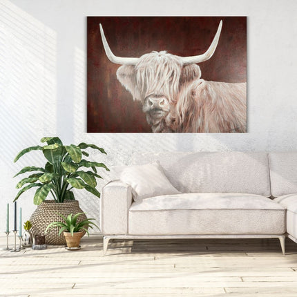 Canvas schilderij 'Schotse hooglander'