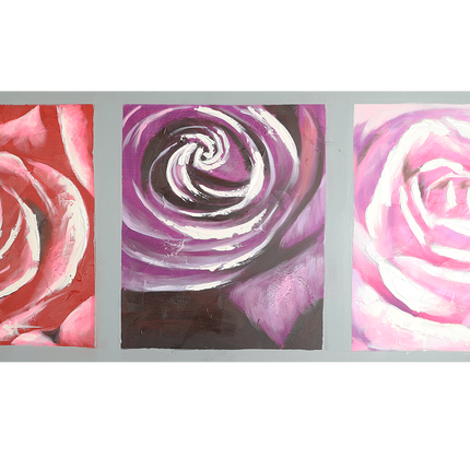 Canvas  'De drie rozen'