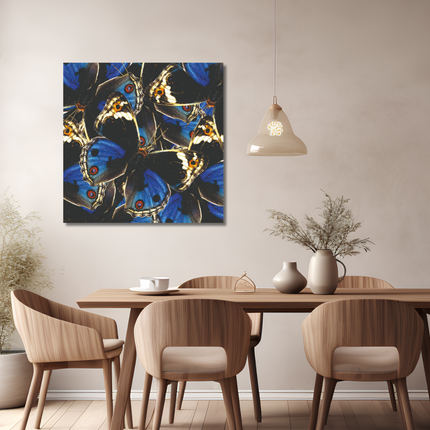 Aluart kunstwerk 'Blue and Black Butterflies'