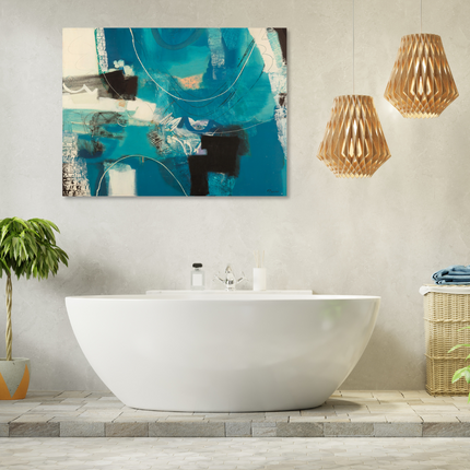 Aluart schilderij 'Abstracte collage'