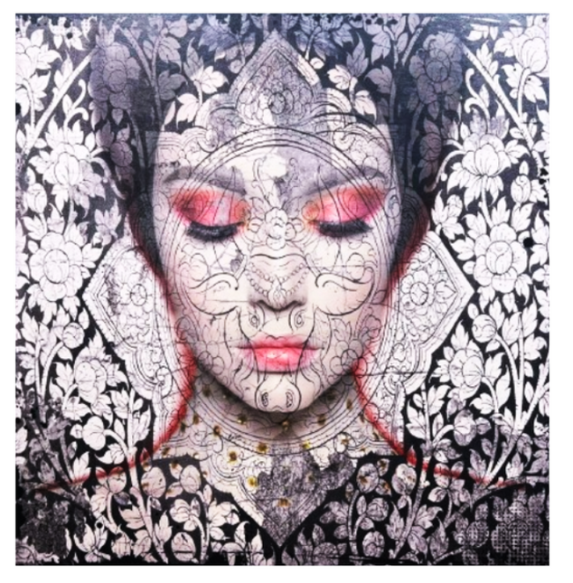 Leather dibond 'Waiting & Patience'