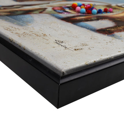 Canvas schilderij 'De drie lama's'