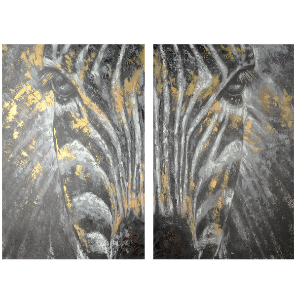 Canvas 'Gouden zebra'