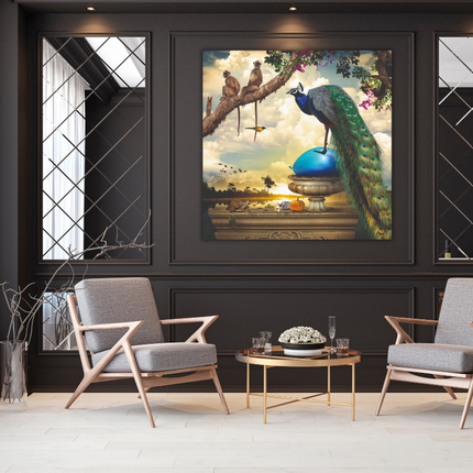 Aluart kunstwerk ‘Captain Peacock'