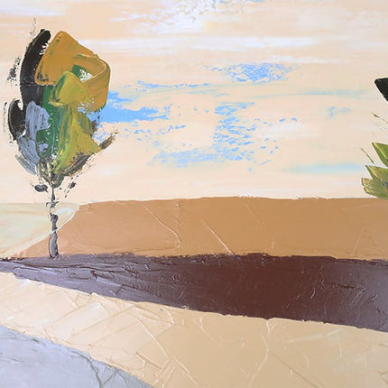 Canvas schilderij 'Drieluik landschap'