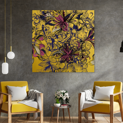 Aluart schilderij 'Elegante bloemen'