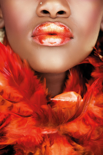 Schilderij 'Woman With Orange Feathers'