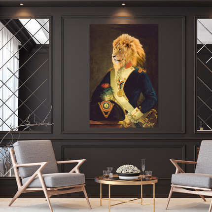 Aluart schilderij 'Royal King Lion'
